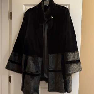 NWOT designer Rlz  faux fur 1X